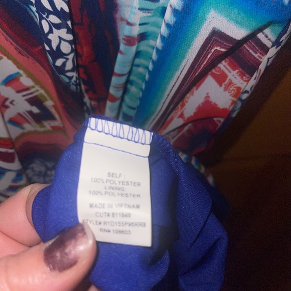 Rabbit Rabbit Rabbit dress multicolored handkerchief hem size 14 - Picture 5 of 6